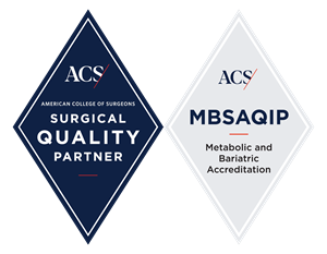 Metabolic and Bariatric Surgery Accreditation and Quality Improvement Program (MBSAQIP) accreditation logos